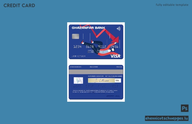 Beispielvorschau der Visa-Karte der Ghazanfar Bank in Afghanistan